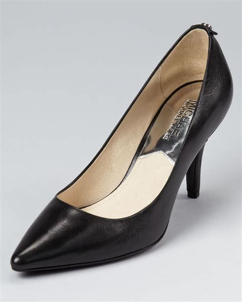 michael kors mid heel pump|michael kors heels black.